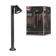 Paulmann 94735 LED outdoor luminaire bollard light Trian seawater resistant IP44 round 600mm max. 35W 230V anthracite aluminium lamp not included GU10
