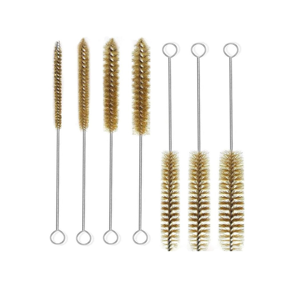 7Pcs Brass Wire Tube Brushes Bottle Brush Set,Wire Brushes For Cleaning,Wire Pipe Cleaner Bore Brush Cleaning 4713401156516