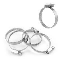 (Pack of 5) KCT 35-51mm Stainless Steel 304 Adjustable Clip Dishwasher Machine Hose Pipe Clamp