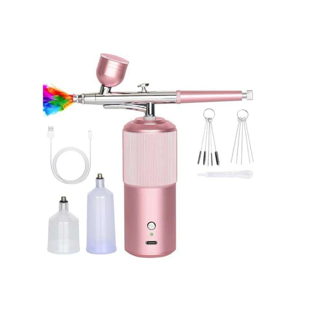 Airbrush Set - Rechargeable Handheld Airbrush Compressor, Cordless Automatic for Nail Art, Cosmetics, Cake Decorating