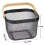 Metal Mesh Basket, Multi-Functional Hanging Kitchen Baskets Fruit Basket with Handle for Kitchen Bathroom Picnic Black 8