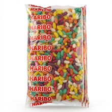 Haribo Jelly Beans 3kg Bulk Bag - Fruity Chewy Sweets for Parties