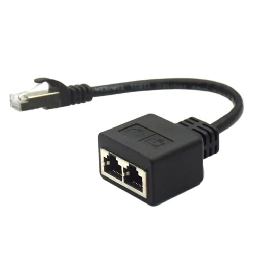 Cabo Adaptador Divisor RJ45 1xmacho para 2xfêmea para Cabo Extensor Conversor Ethernet LAN Ethernet