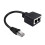 Cabo Adaptador Divisor RJ45 1xmacho para 2xfêmea para Cabo Extensor Conversor Ethernet LAN Ethernet 4