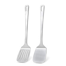 Stainless Steel Spatulas Set, Metal Spatula Solid Slotted Turner, Heavy Duty Sturdy Spatula for Kitchen Use