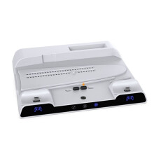 For PS5/Slim/Pro Multi-Function Cooling Base with Dual Wireless Controller Charger Mobile Hard Disk Storage Rack