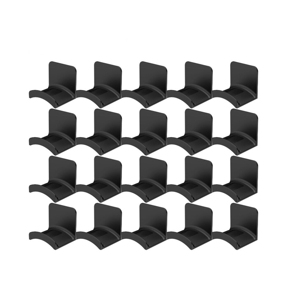 20Pcs Universal Adhesive Headphone Stand Wall Desk Pc Mount Headset Hanger Holder Damage-Free Easy Installation Black 6033932623072