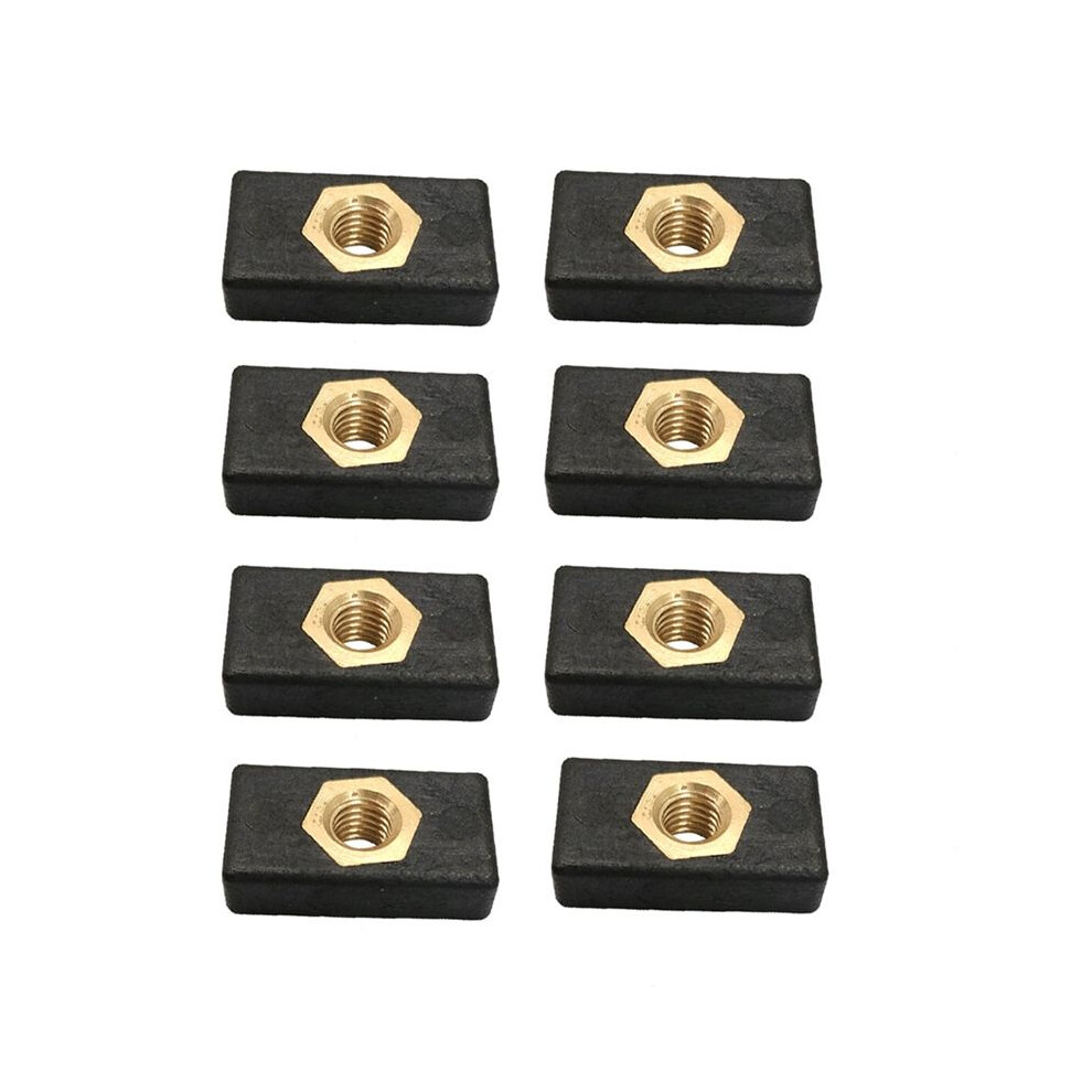 8Pcs Kayak Side Mount Slide Track Rail Sliders Fishing Rod Pole Holder Mounting Base Sliding Nut 6031265224263