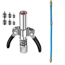 Grease Coupler Heavy-Duty Quick Release NPTI/8 10000 PSI Two Press Easy to Oil Grease Injector