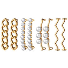 8Pcs Shoelace Buckle for Sneakers Shoelaces Decorations DIY Decorative Shoe Clips Faux Pearl Shoes Accessory