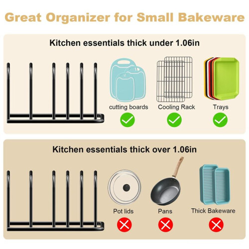 Cutting Board Organizer, 1-Pack, Cutting Board Holder Rack Baking Cookie Pan Sheets Cooling 2