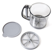Tamis à Farine Semi-Automatique, Tamis Antiadhésif Transparent pour la Cuisson, Gadget et Accessoire de Cuisine Indispensable