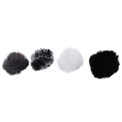 Universal Lavalier Microphone Furry Windscreen Fur Windshield Wind Muff Soft for    Lapel Lavalier Mic 5Mm 2
