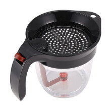 Kitchen Tool Fat Separator with Bottom Release Fat Separator with Strainer Soup Residue Oil Filter Separate