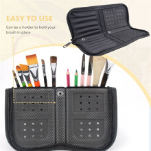 38Cm Artist Paint Brush Holder Zippered Brush Case for Oil Acrylic Watercolor Brush Breathable Painting Kit