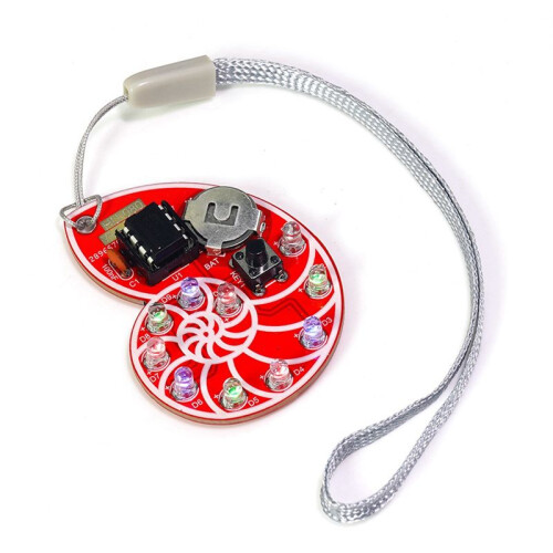 LED Shell Running Light Electronic DIY Kit SMD SMT Electronic Kit with Lanyard for Soldering Practice Learning DIY Kit 1