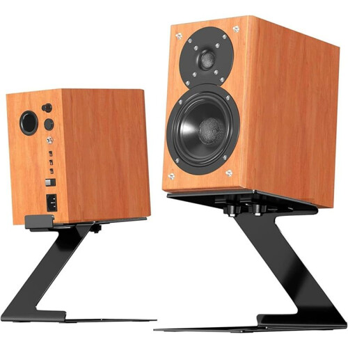 Desktop Speaker Stands Pair, Speaker Riser for Most Small & Medium Bookshelf Speakers,for Computer Speakers 2