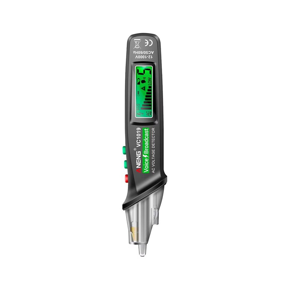 Aneng Vc1019 Intelligent Voice Broadcast Tester Pen Detector 12-1000V Voltage Non-Contact Pen Electric Teste Meter Tool 6032267908786