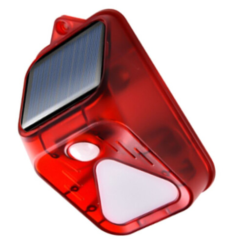 Waterproof Solar Powered Alarm Light Motion Sensor Detector Siren Strobe Alarm