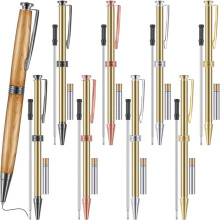Kit di 12 Penne A Torsione Sottili Trimline Twist Pen da 7 mm con Forniture di Ricambio per Tornitura del Legno per Lavori DIY