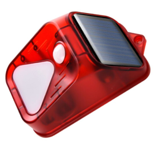Waterproof Solar Powered Alarm Light Motion Sensor Detector Siren Strobe Alarm 2