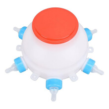 Cubo para Alimentación de Corderos, Biberón para Lechones con 6 Tetinas, Jarra de Leche para Animales de Granja, Cabras, Corderos y Perros, 2,5 L.