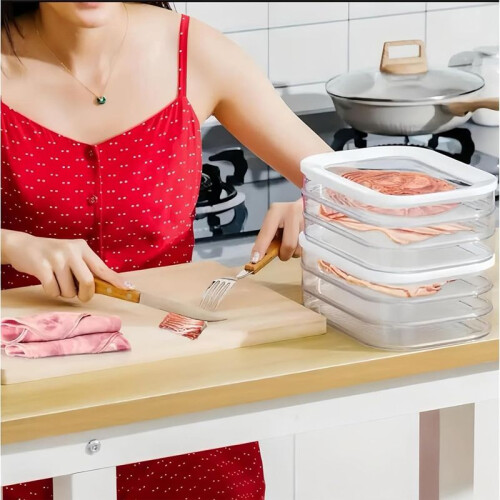 Bacon Storage Container for Fridge,Stackable Lunch Meat Storage,Ham and Cheese Container for Fridge-Cold Storage 1