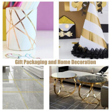 Stripe Tape,Self-Adhesive Pinstripe Tape,Gift Wrapping, Decorating Walls, 2Rolls,1/5Inx55Yd Each (Gold)
