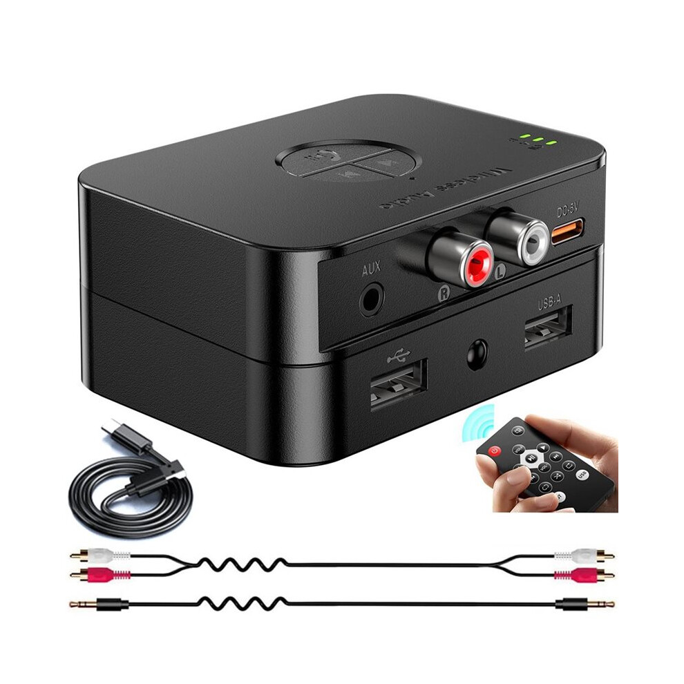 5.4 Receiver For Home Stereo,Audio Adapter For Hifi Music Streaming, Wired Speakers, Usb Flash, With Aux 3.5Mm 6031726567830
