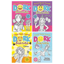 Dork Diaries Series Books 1–4 Collection Set by Rachel Renée Russell | Children's Diary Style Fiction