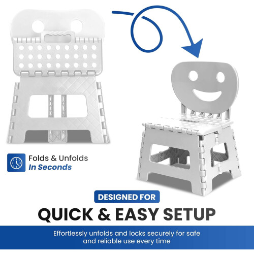 Folding Step Stool 2 in 1 Foldable Chair & Step Stool 1