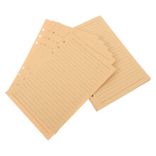160Sheets Portable Brown Kraft Paper A5 Refillable Binder Filler Paper