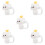 5Pcs Silicone Straw Caps Cloud Shape Reusable Straw Covers Cute White 4