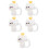 5Pcs Silicone Straw Caps Cloud Shape Reusable Straw Covers Cute White 5