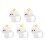 5Pcs Silicone Straw Caps Cloud Shape Reusable Straw Covers Cute White 6