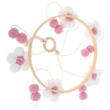 4Stk Rosa Holz Mobile Für Babybett Mit Glockenspiel Blumenbommel