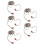 5Pièces Audio Auto Alliage Plastique Câble Haut-Parleur Polyvalent 4