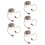 5Pièces Audio Auto Alliage Plastique Câble Haut-Parleur Polyvalent 6