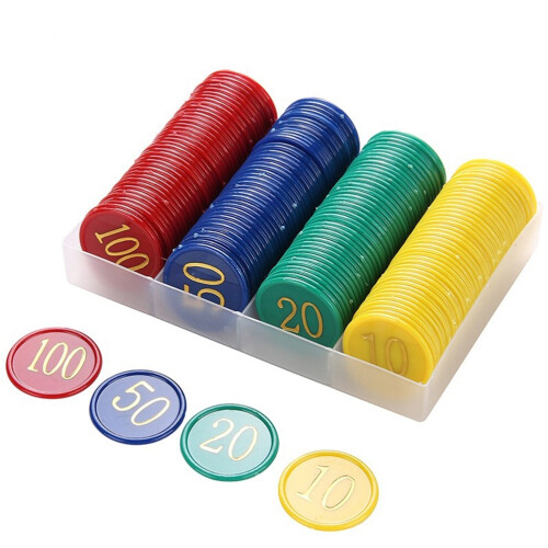 320Pièces Jetons Plastique Multicolores 4 Couleurs Pour Jeu