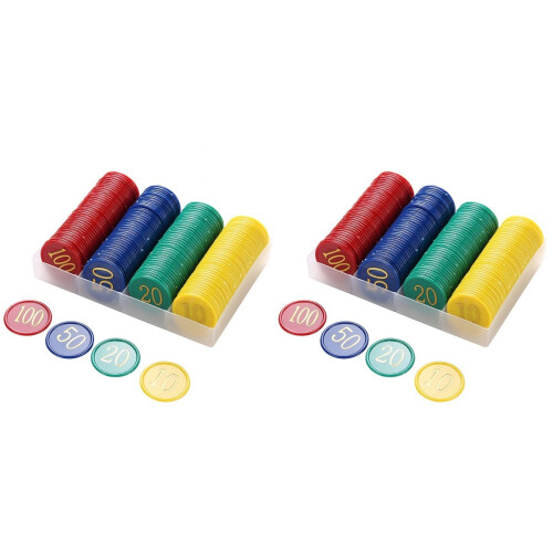 320Pièces Jetons Plastique Multicolores 4 Couleurs Pour Jeu 1