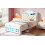 3ft Single Upholstered Velvet Bed Frame, LED Bed Frame with Charging Station & Diamond Tufted Headboard 2