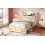 3ft Single Upholstered Velvet Bed Frame, LED Bed Frame with Charging Station & Diamond Tufted Headboard 5