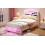 3ft Single Upholstered Velvet Bed Frame, LED Bed Frame with Charging Station & Diamond Tufted Headboard 7