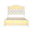 3ft Single Upholstered Velvet Bed Frame, LED Bed Frame with Charging Station & Diamond Tufted Headboard 9