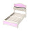 3ft Single Upholstered Velvet Bed Frame, LED Bed Frame with Charging Station & Diamond Tufted Headboard 12