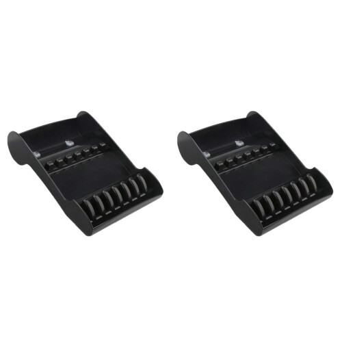 2Pièces Organisateur Noir Séparable Pour Ciseaux Et Accessoires Salon 1