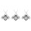 3Pcs Silver Beetle Designed Pocket Watch Retro Hanging Chain Pendant 4