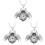 3Pcs Silver Beetle Designed Pocket Watch Retro Hanging Chain Pendant 2