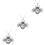 3Pcs Silver Beetle Designed Pocket Watch Retro Hanging Chain Pendant 5