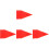 24Pièces Fanions Cyclisme PVC Rouge Réutilisables 8